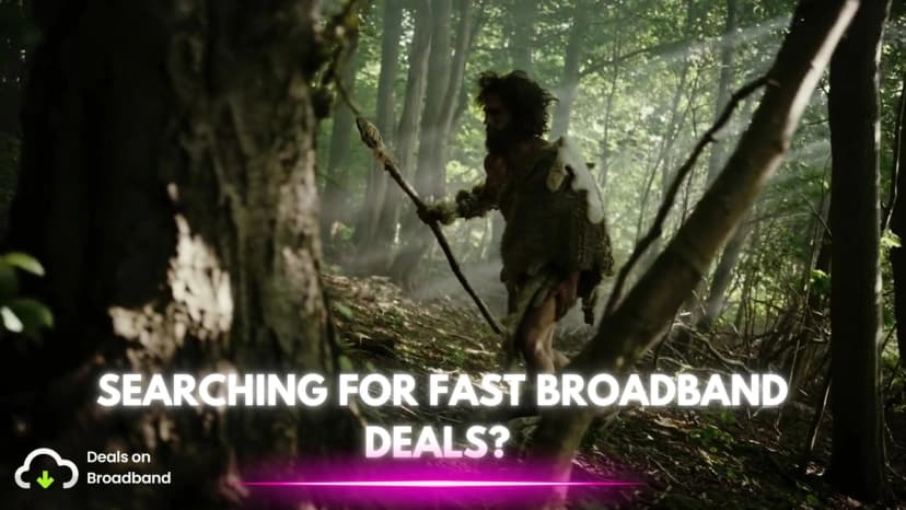 Person searching for fast broadband deals for working from home