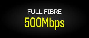 EE Full Fibre 500 broadband package with 500Mbps download speeds