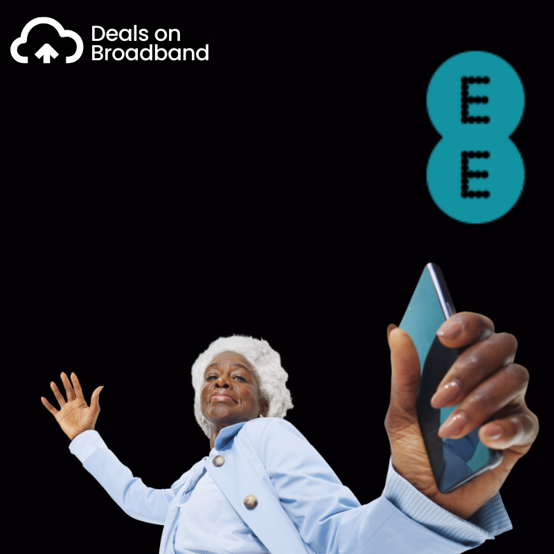 EE Broadband Lady with Phone in Hand 800 x 800